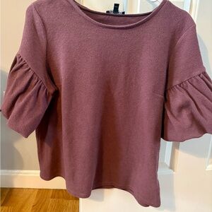 Express Dusty Rose Puff Sleeve Blouse